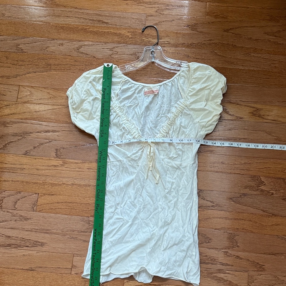 Source Unknown Cream Blouse with Puff Sleeves - image 4